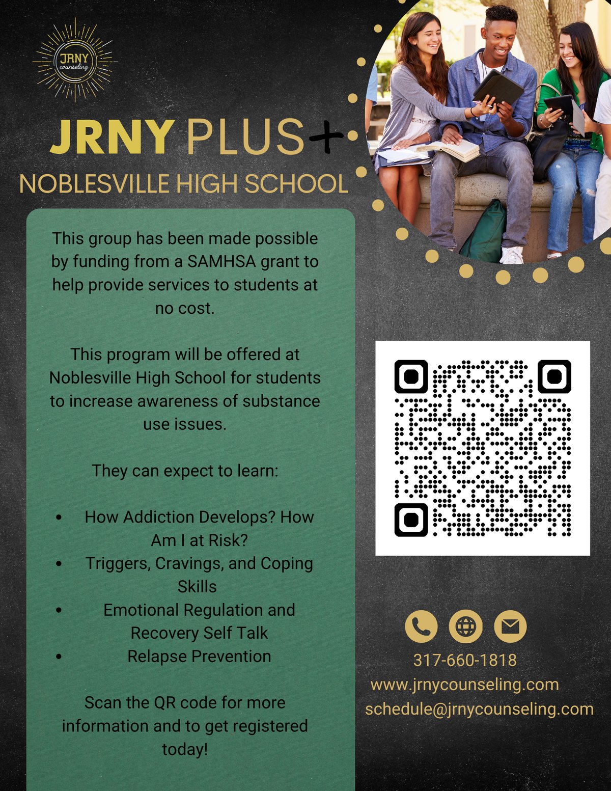 JRNY PLUS program flyer for Noblesville High School JRNY PLUS program flyer for Noblesville High School